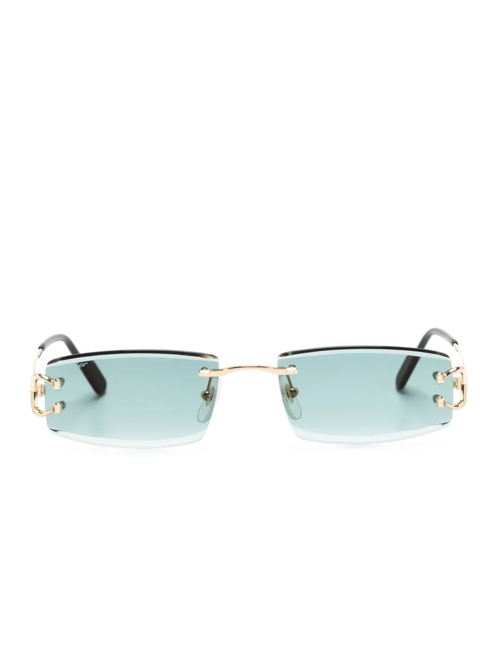 

Солнцезащитные очки в прямоугольной оправе Cartier Eyewear, золотой