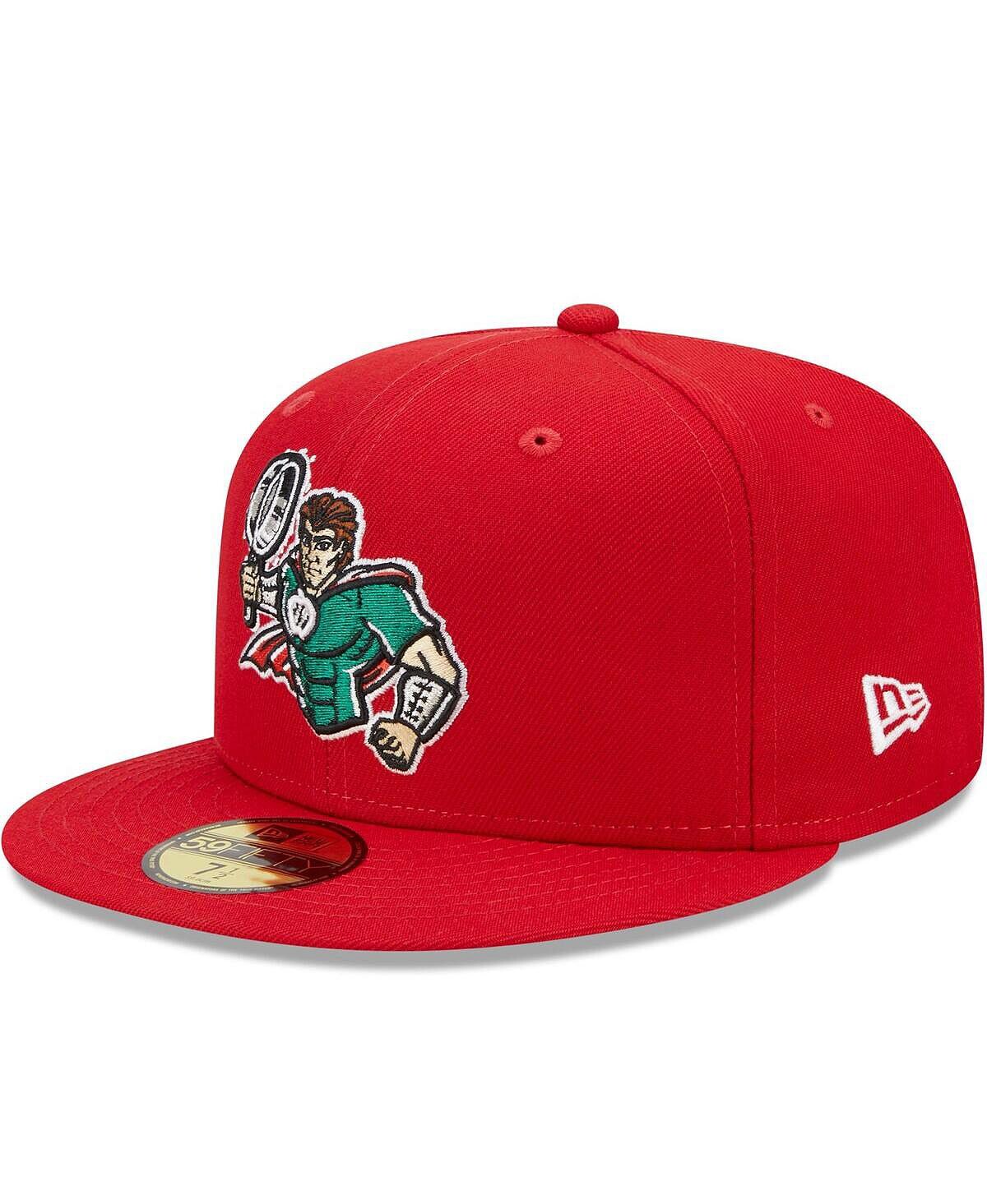 

Мужская красная шляпа Fort Wayne TinCaps Marvel x Minor League 59FIFTY. New Era