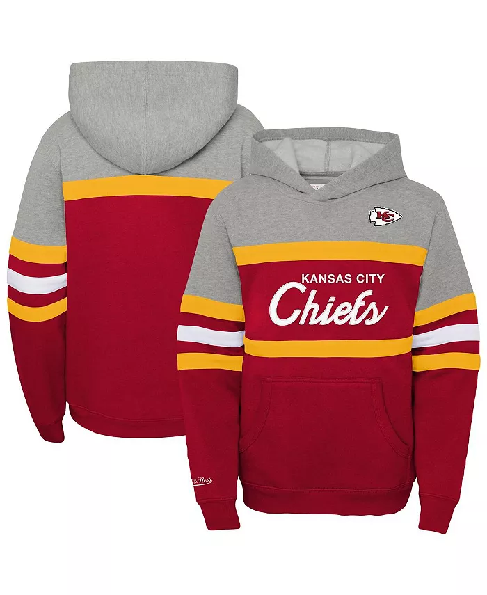 

Толстовка с капюшоном в стиле ретро главного тренера команды Big Boys and Girls Red Kansas City Chiefs Mitchell & Ness