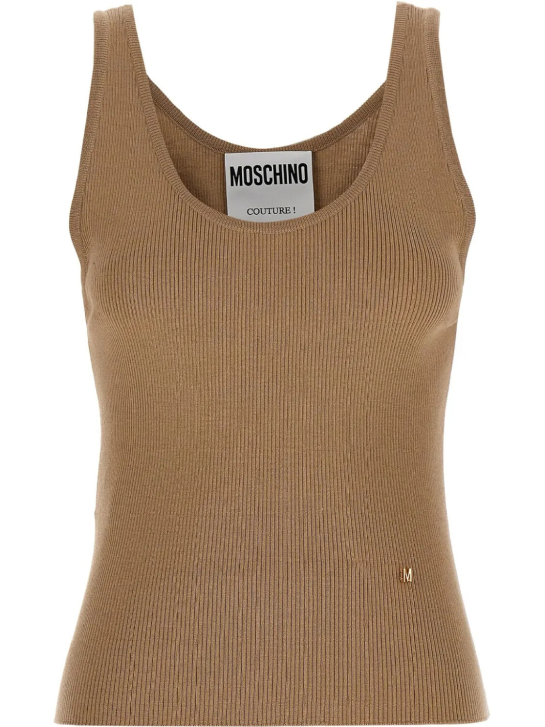 

Ребристый топ Moschino, нейтральный