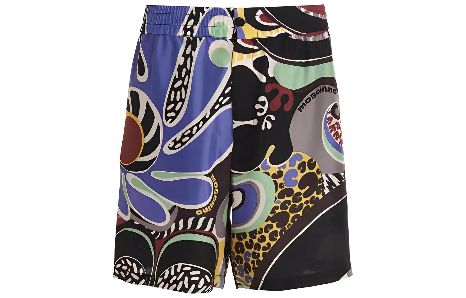 

Графические шорты с высокой талией MOSCHINO, разноцветные