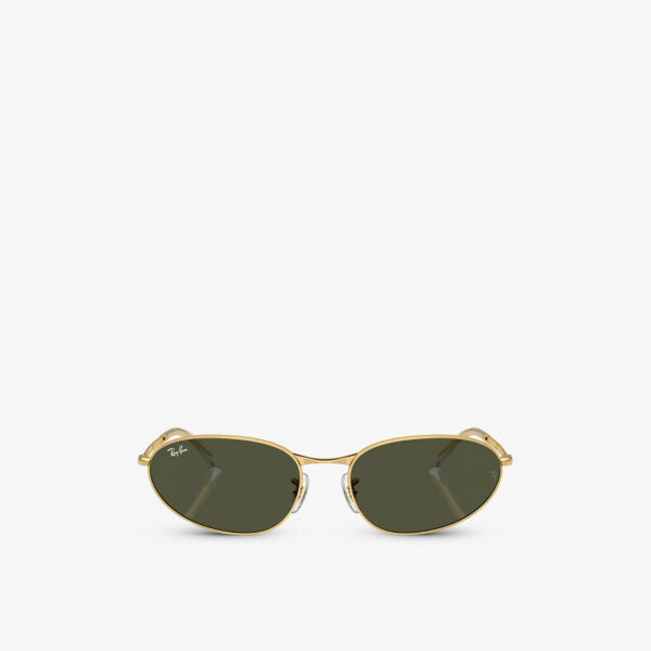 

Rb3734 солнцезащитные очки в металлической оправе неправильной формы Ray-Ban, желтый