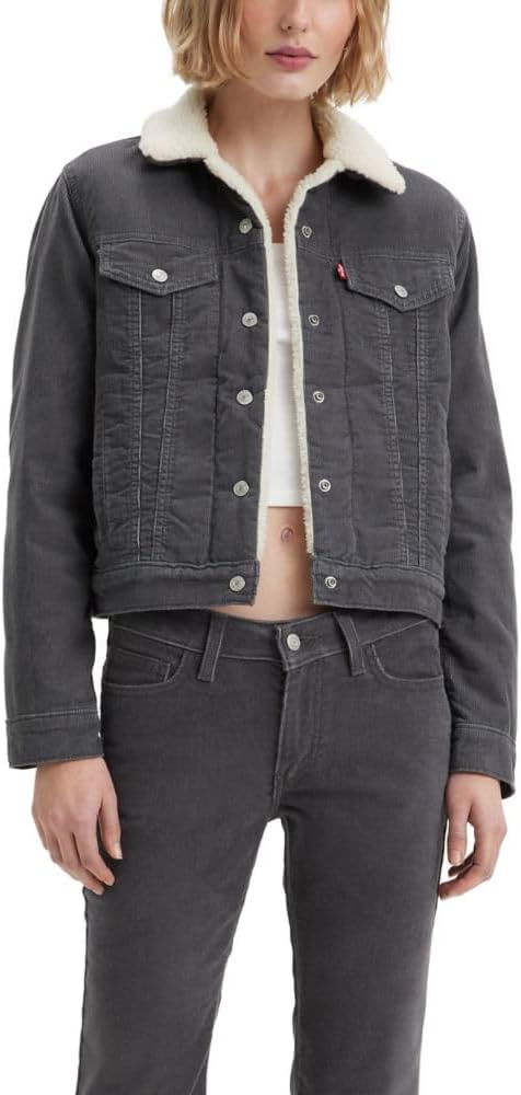 

Levi's Женская оригинальная куртка-тракер из шерпы, Blackened Pearl