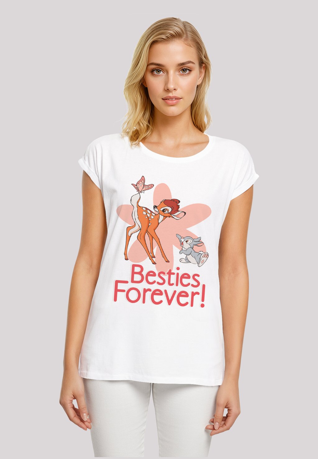 

Футболка с принтом DISNEY BAMBI BESTIES FOREVER F4NT4STIC, белый