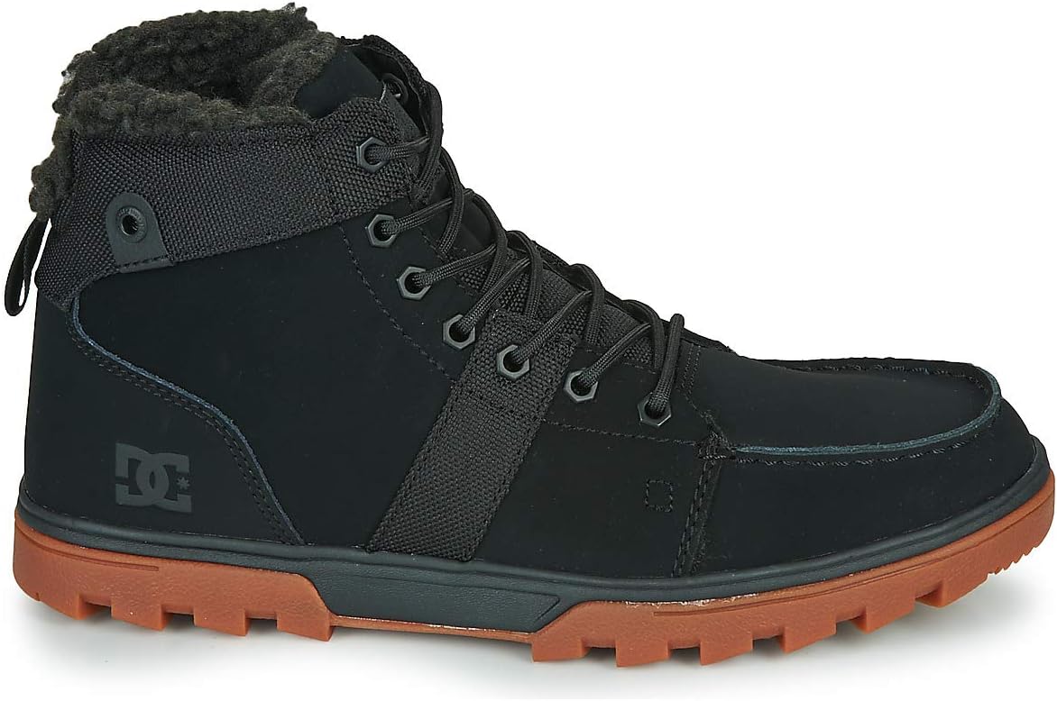 Мужские ботинки DC Shoes Woodland для холодной погоды, повседневные высокие, стиль снегоходные, черный — фото 2