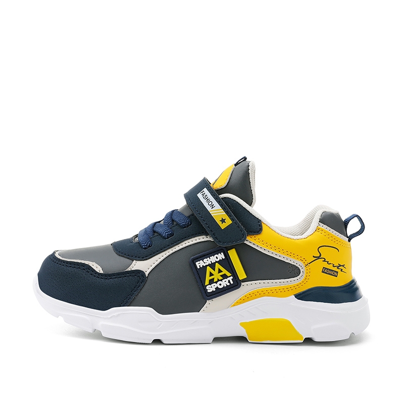 

Детские кроссовки для бега, устойчивые к истиранию YUZHAOLIN, серый/желтый