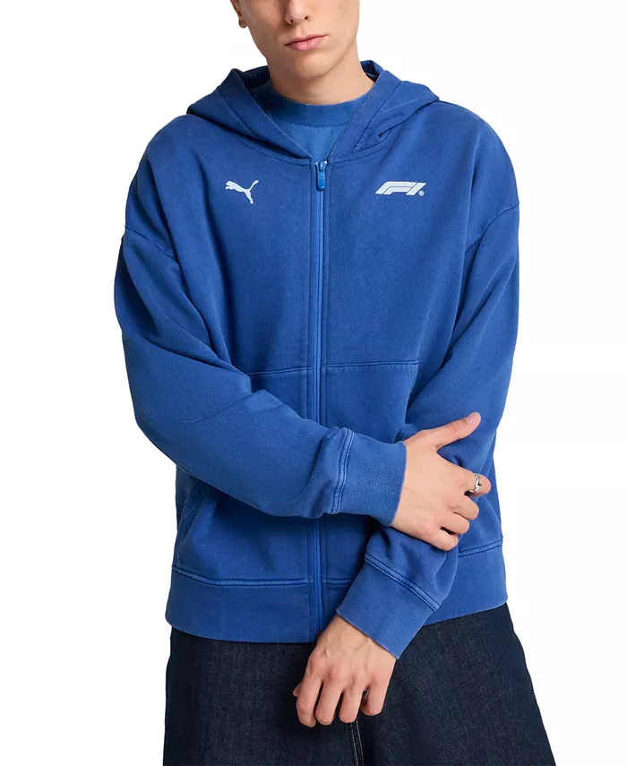 

Мужская худи с принтом F1 на молнии Puma, синий