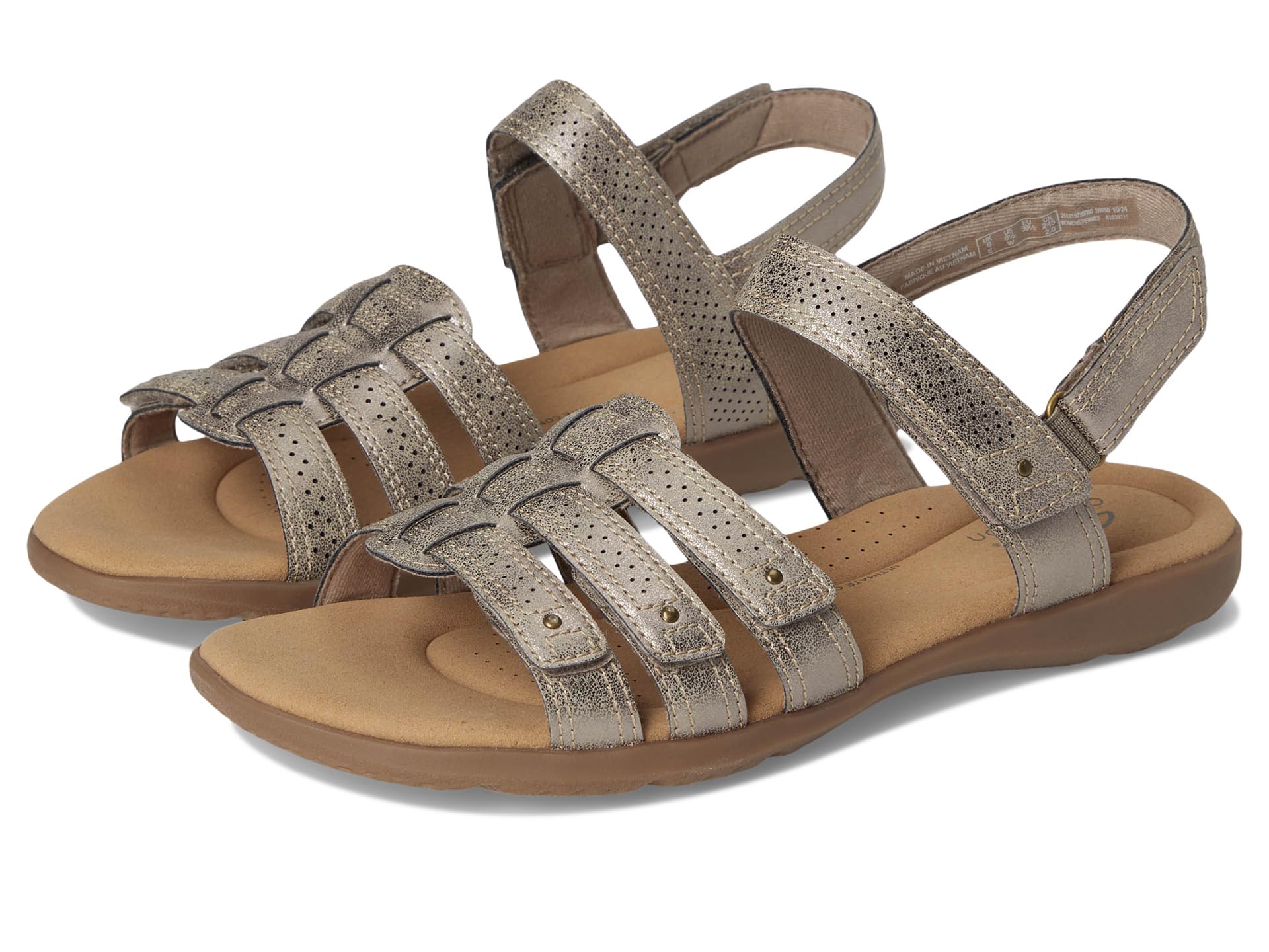 Сандалии Clarks Elizabelle Kay, цвет Taupe Metallic Synthetic