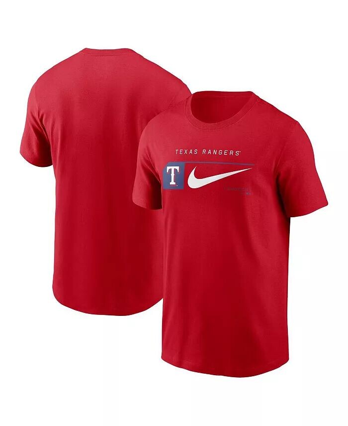 

Мужская красная футболка Texas Rangers Team Swoosh Lockup Nike