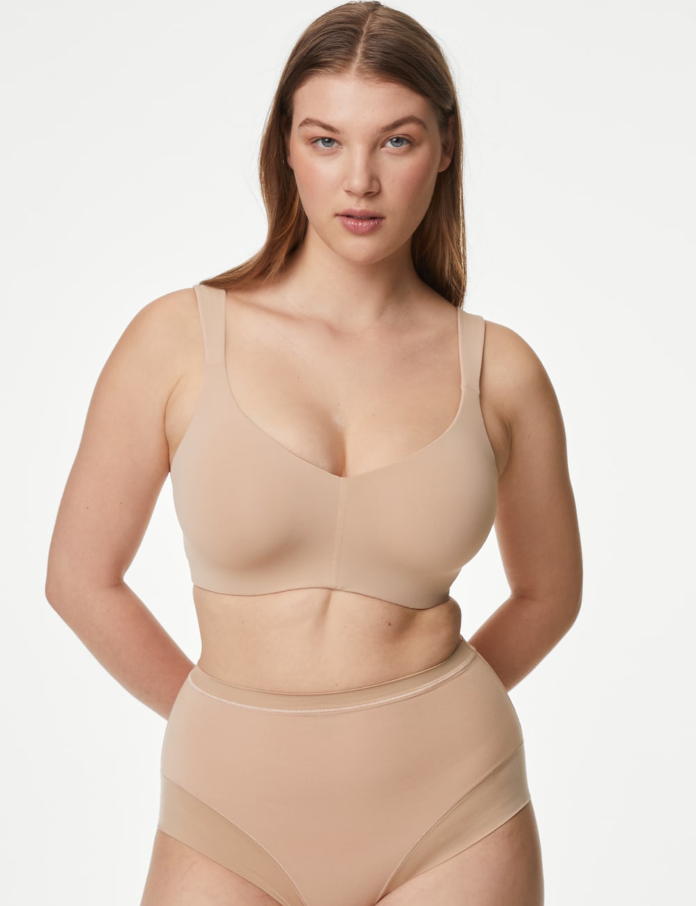

Бюстгальтер-минимайзер Flexifit с завязками CH Body by Marks & Spencer, розовый кварц