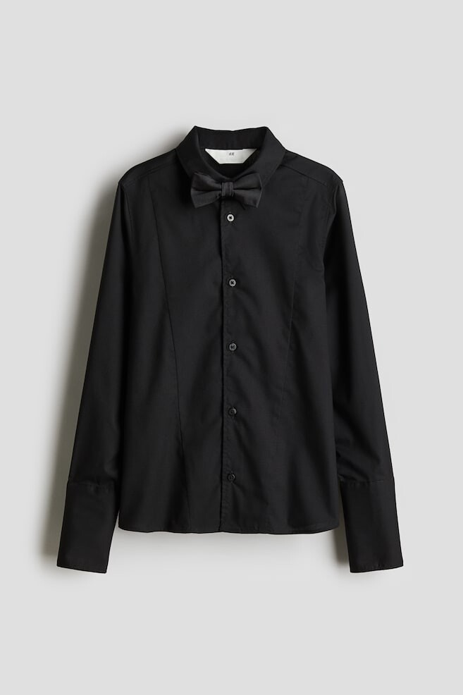 

Классическая рубашка и галстук бабочка H&M, черный