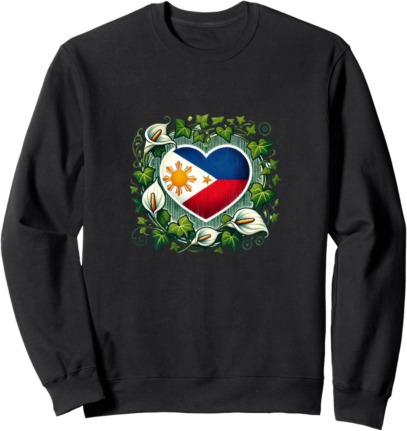 

Толстовка с изображением сердца и флага Филиппин Cat Snugg, черный