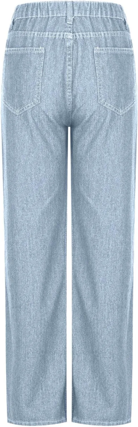 Женские джинсы Wide Leg High Waisted Strechy — фото 4