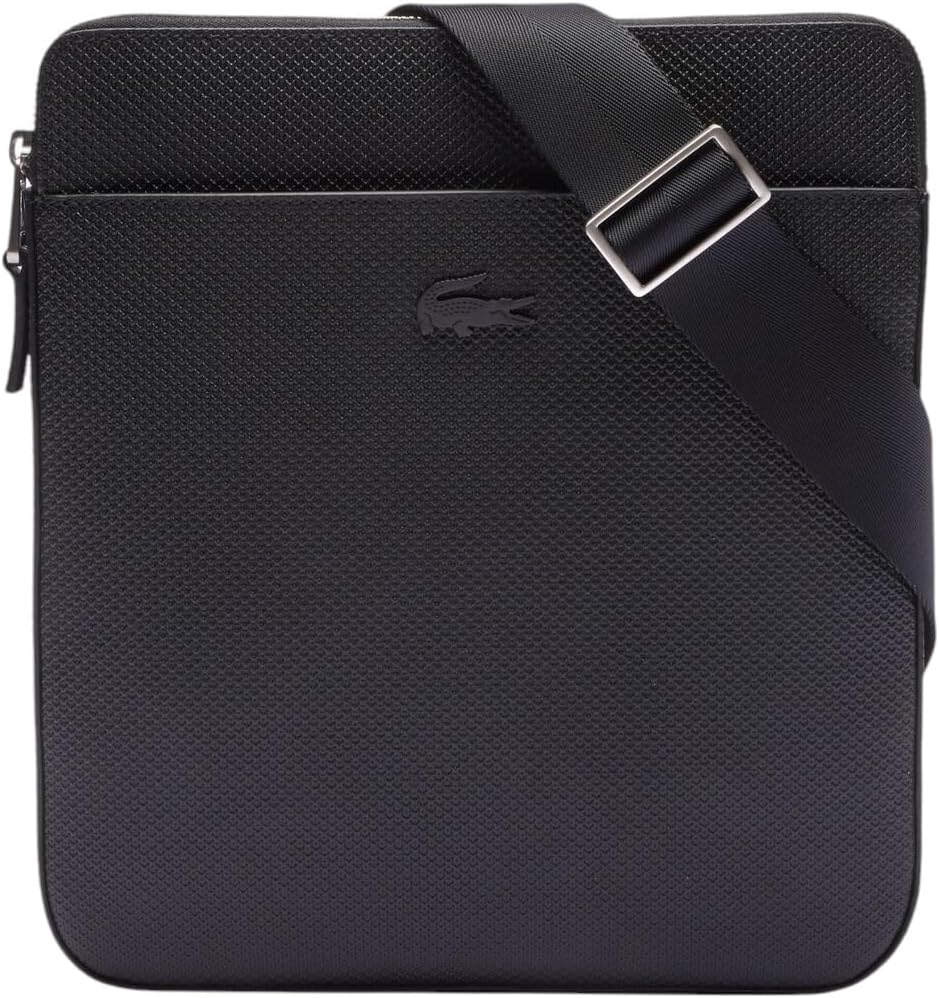 

Lacoste мужская кожаная сумка через плечо Chantaco, Black