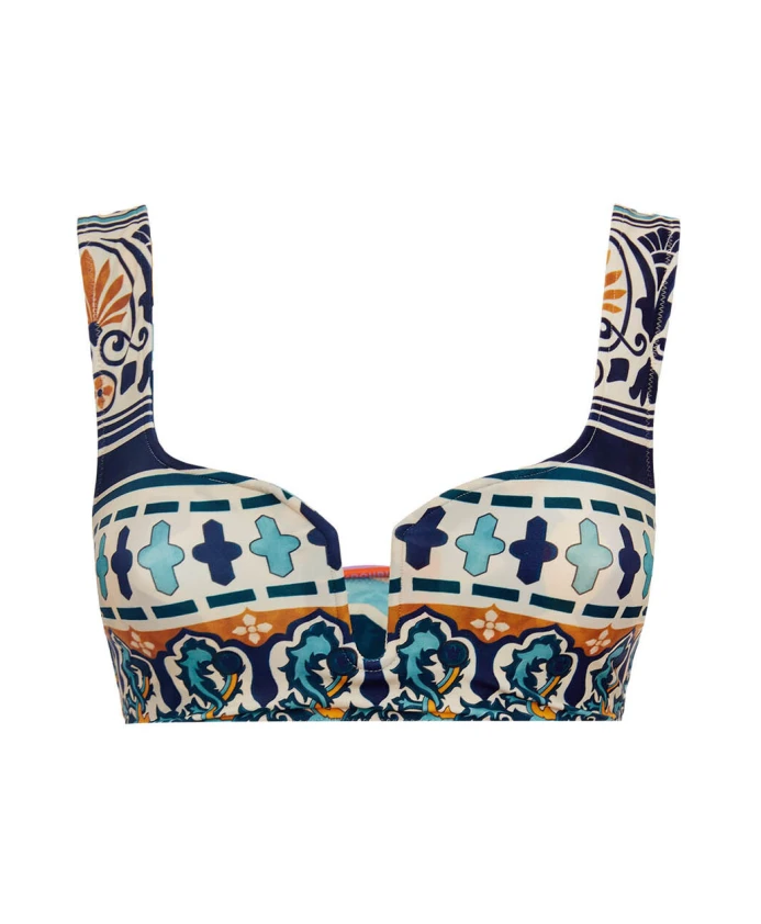 

Ретро-Топ бикини с V-образным вырезом La Doublej, мультиколор