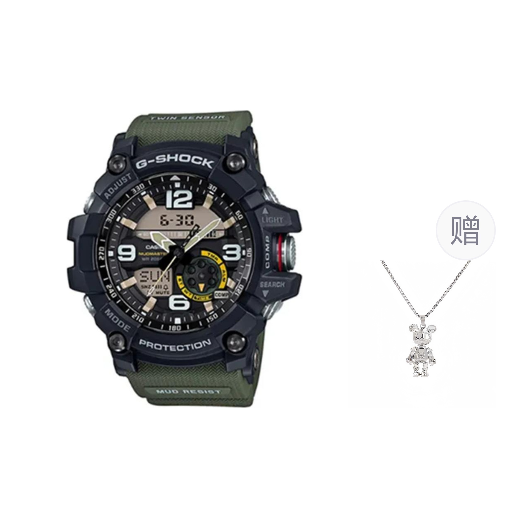 

Универсальные черные часы CASIO, зеленый