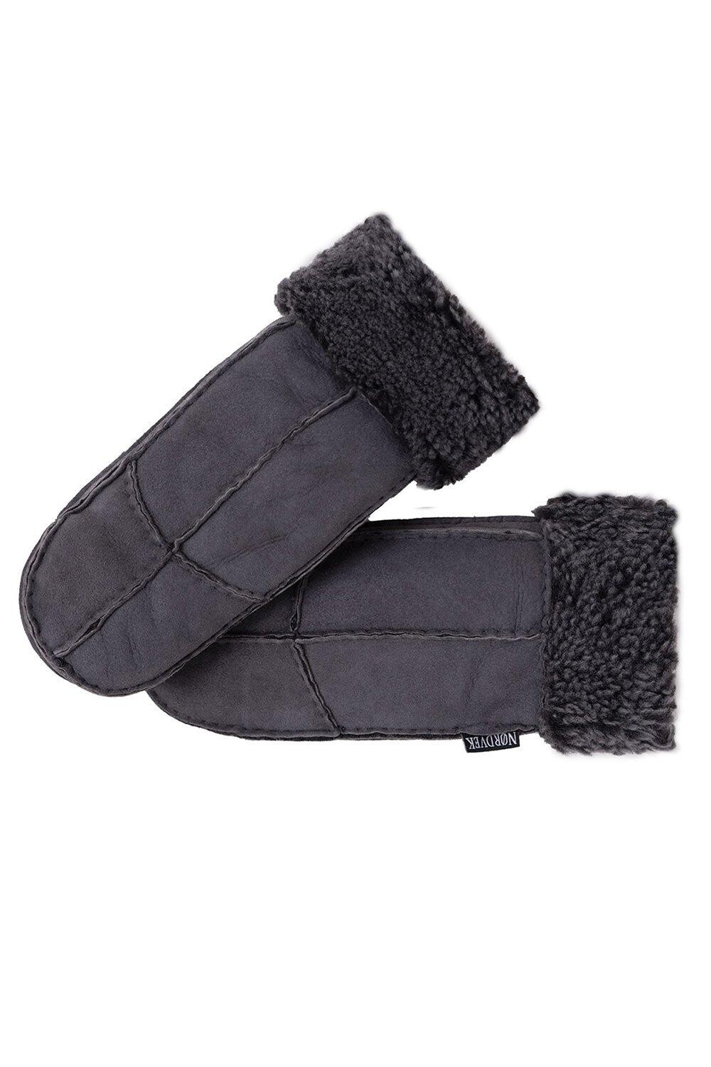 

Варежки из овчины с манжетой Nordvek, серый