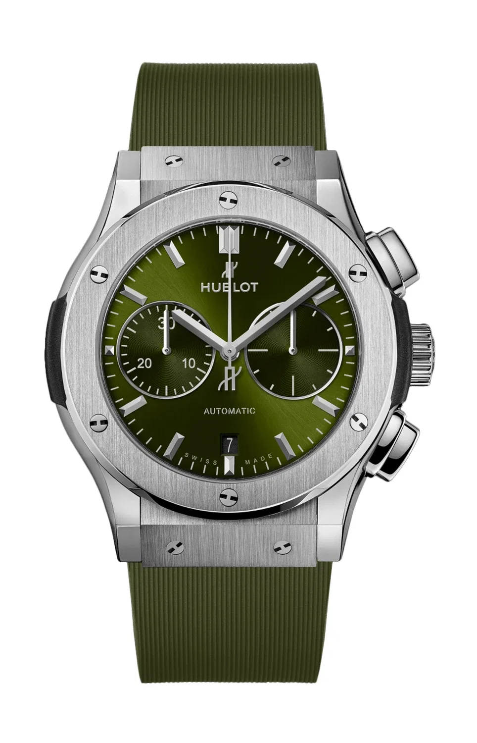 Классик Фьюжн Хронограф Титан Зеленый 45 мм - 521.NX.8970.RX HUBLOT, черный