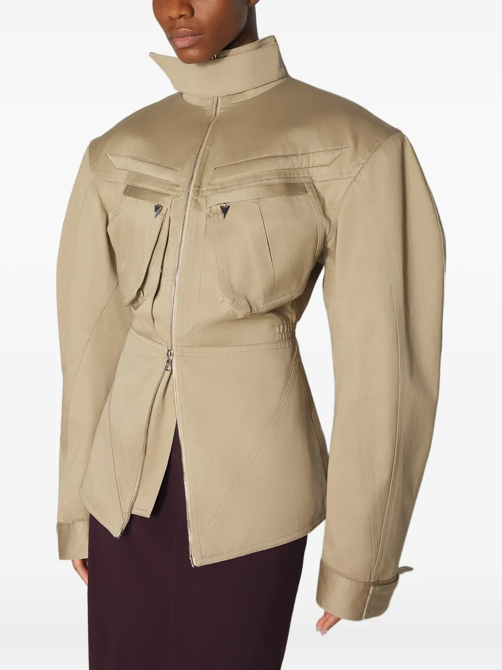 

Куртка с объемными рукавами Mugler, нейтральный