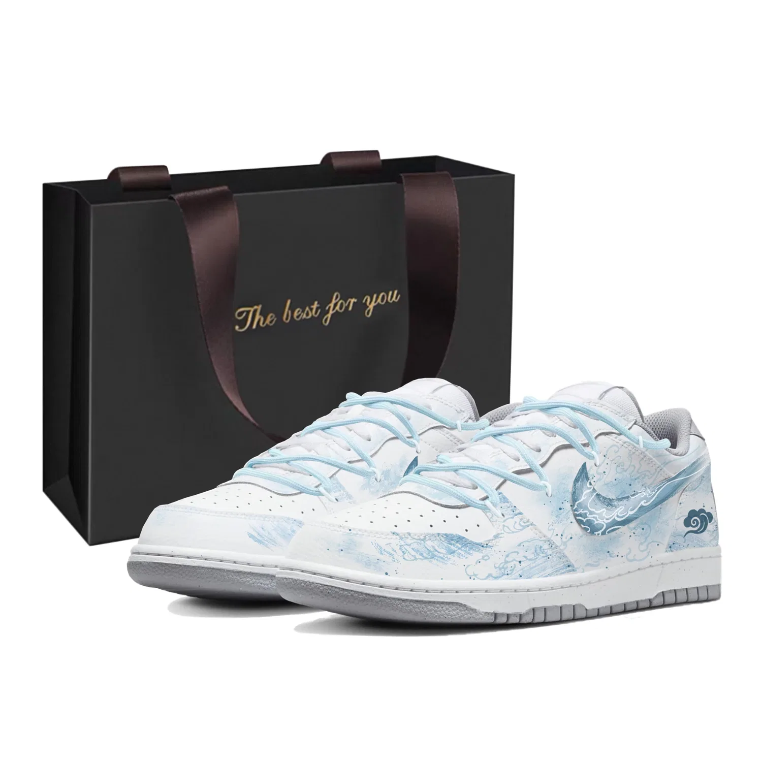 Кроссовки скейтбордические Nike Big Low синие