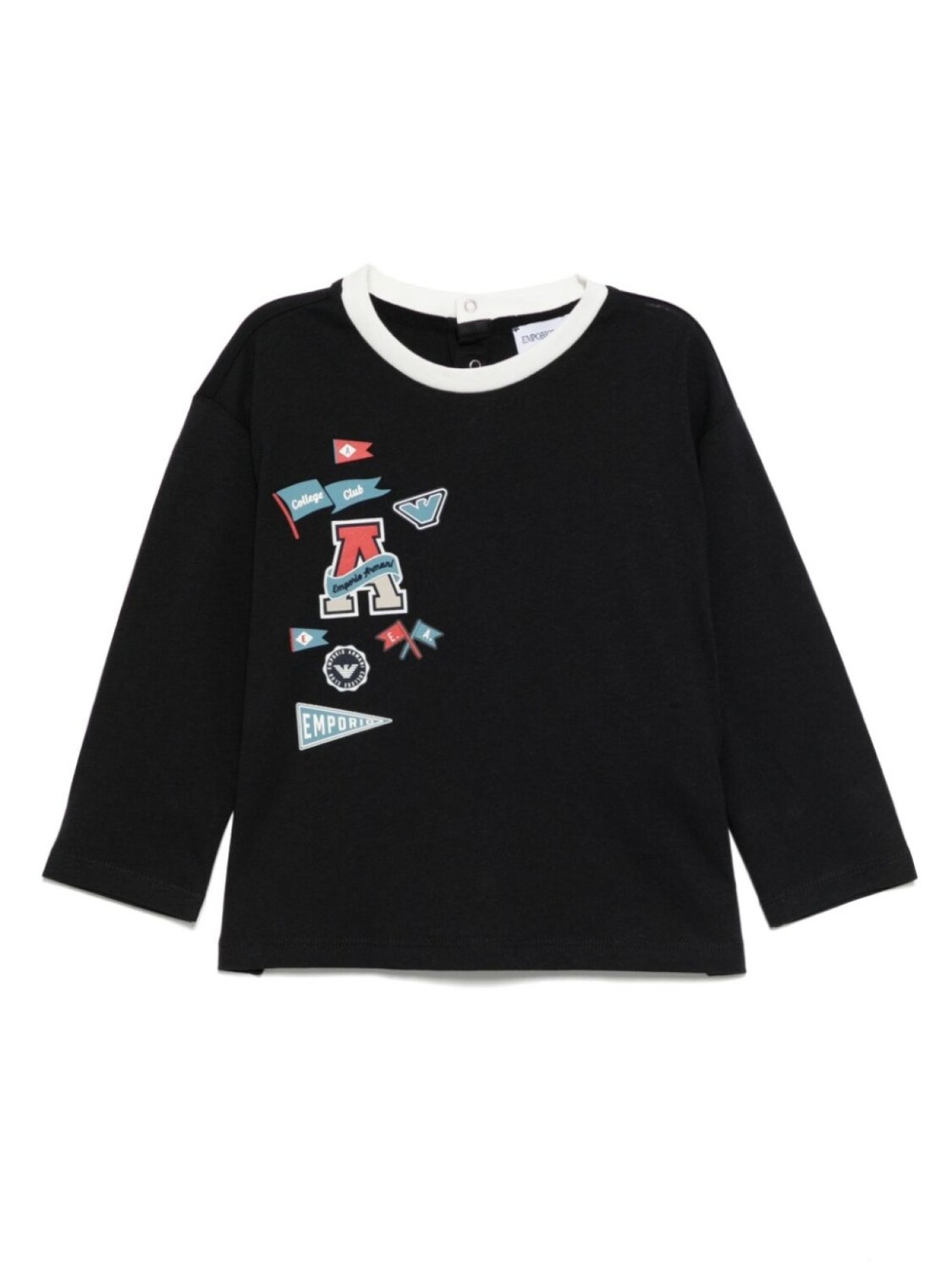 

Футболка с графическим принтом Emporio Armani Kids, черный