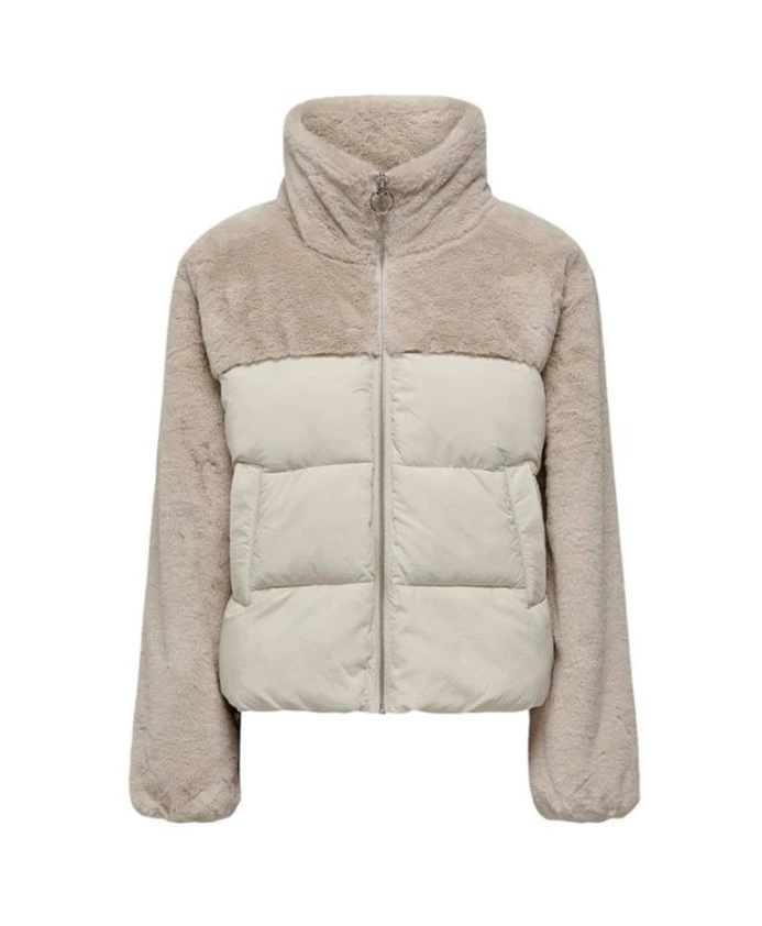 

Бежевая куртка и пальто из полиэстера Only, бежевый