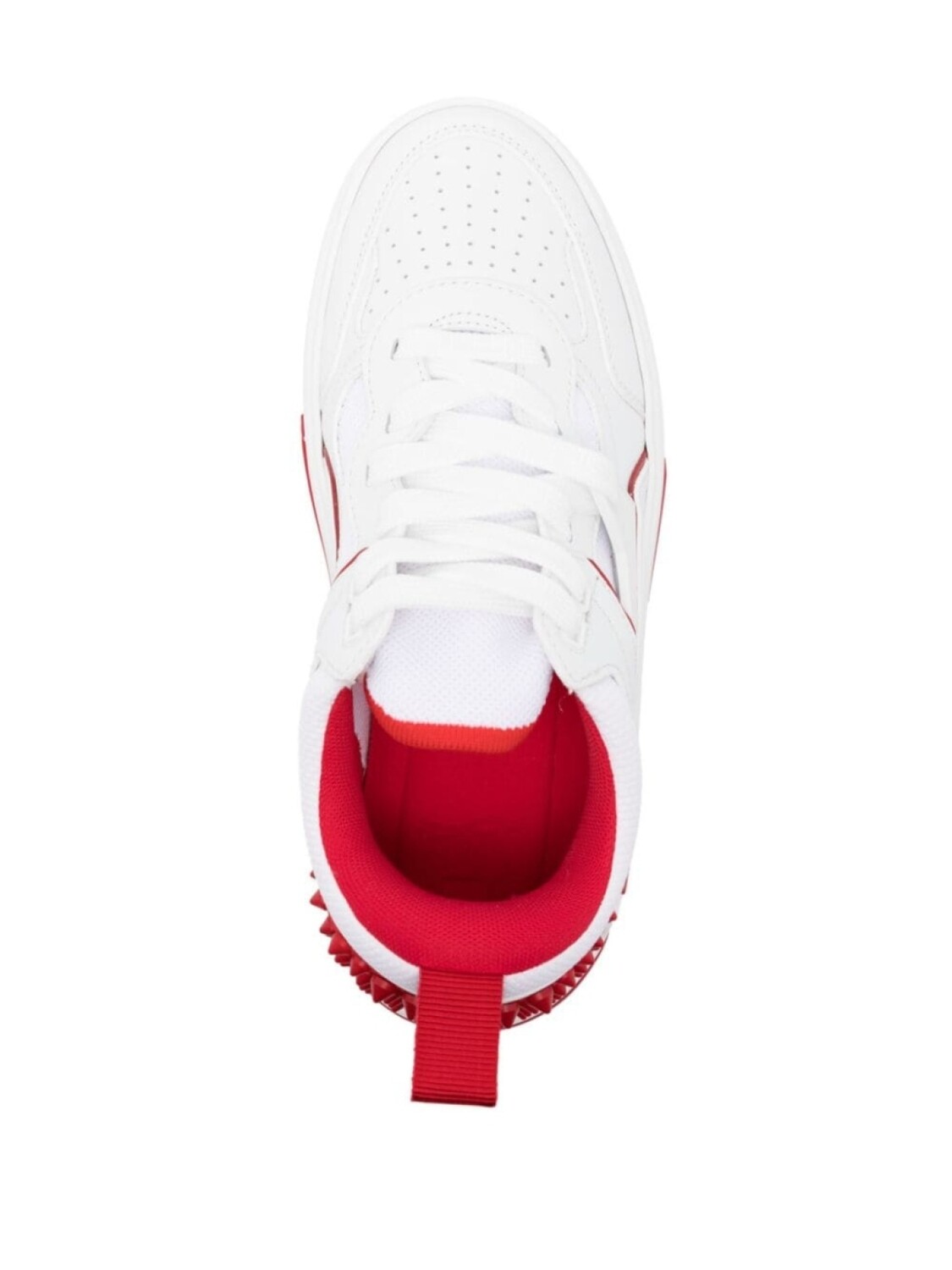 Christian Louboutin кроссовки с заклепками-шипами, белый — фото 3