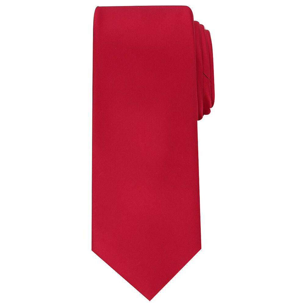 

Мужской тонкий галстук из однотонного атласа на заказ Bespoke, цвет Red Sateen