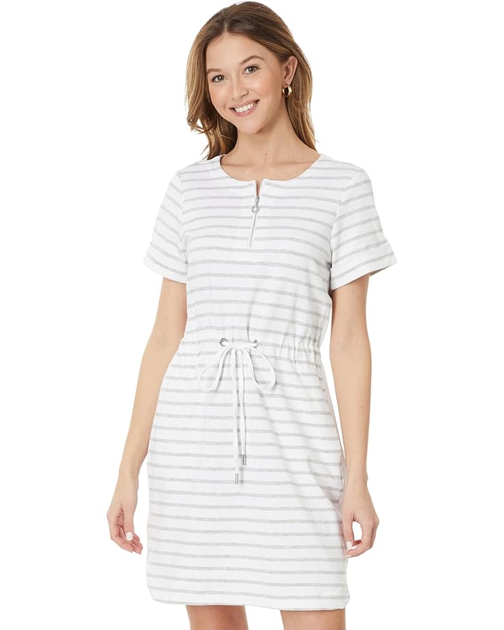 

Платье Tommy Bahama Jovanna Stripe Zip Front, цвет Summer Grey Hthr/White