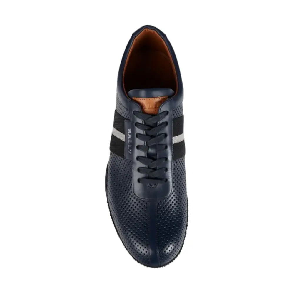 Bally Frenz Мужские 6230484 Черные Перфорированные Кожаные Кроссовки — фото 4