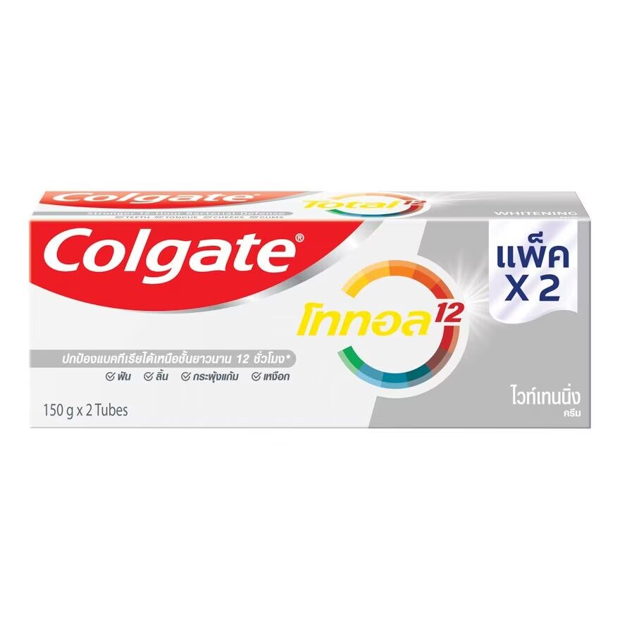 

Colgate Зубная паста Total Whitening (крем) 150 г. Твин, Red, White