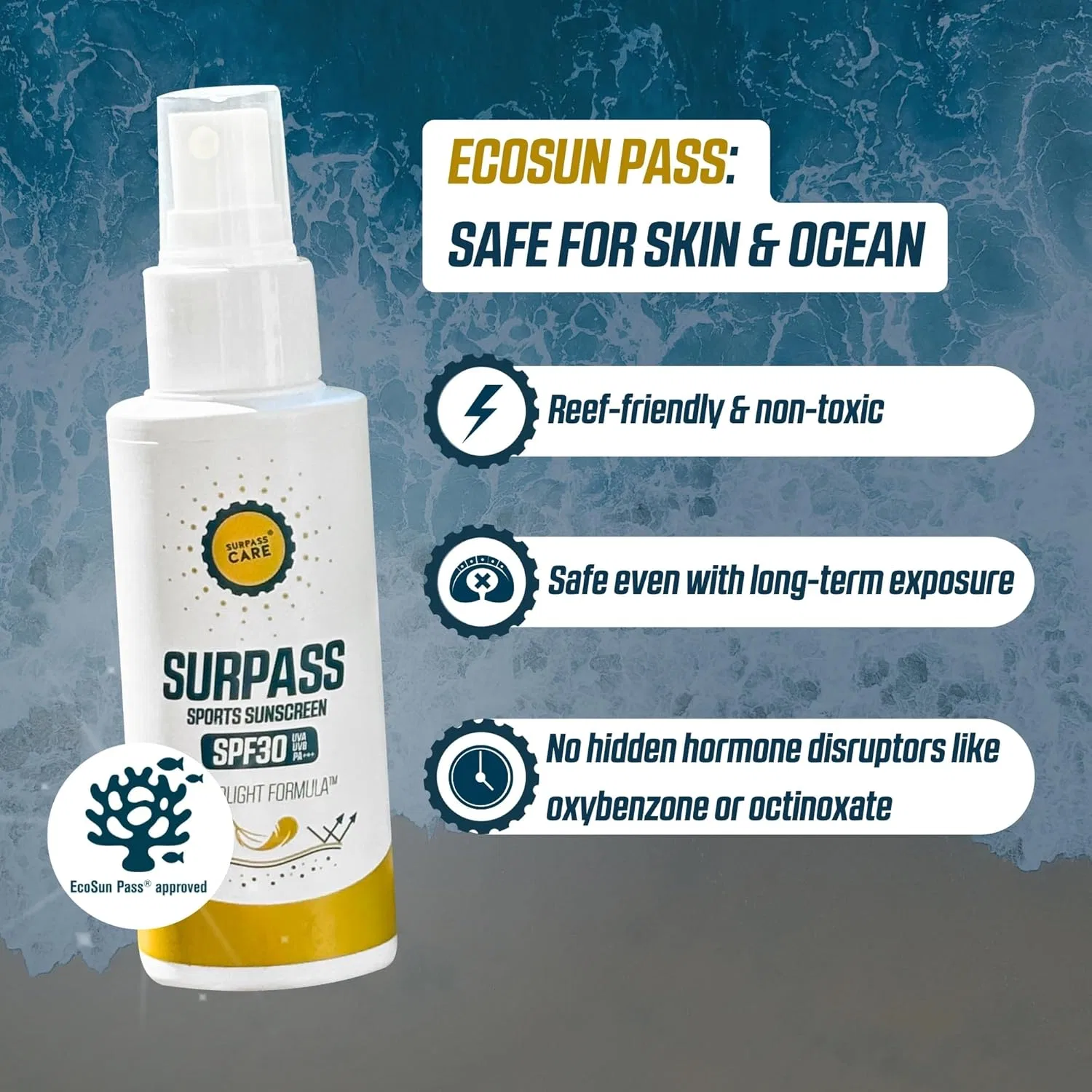 Набор SURPASS: солнцезащитный спрей SPF 30 и крем для велоспорта Surpass-Care — фото 4
