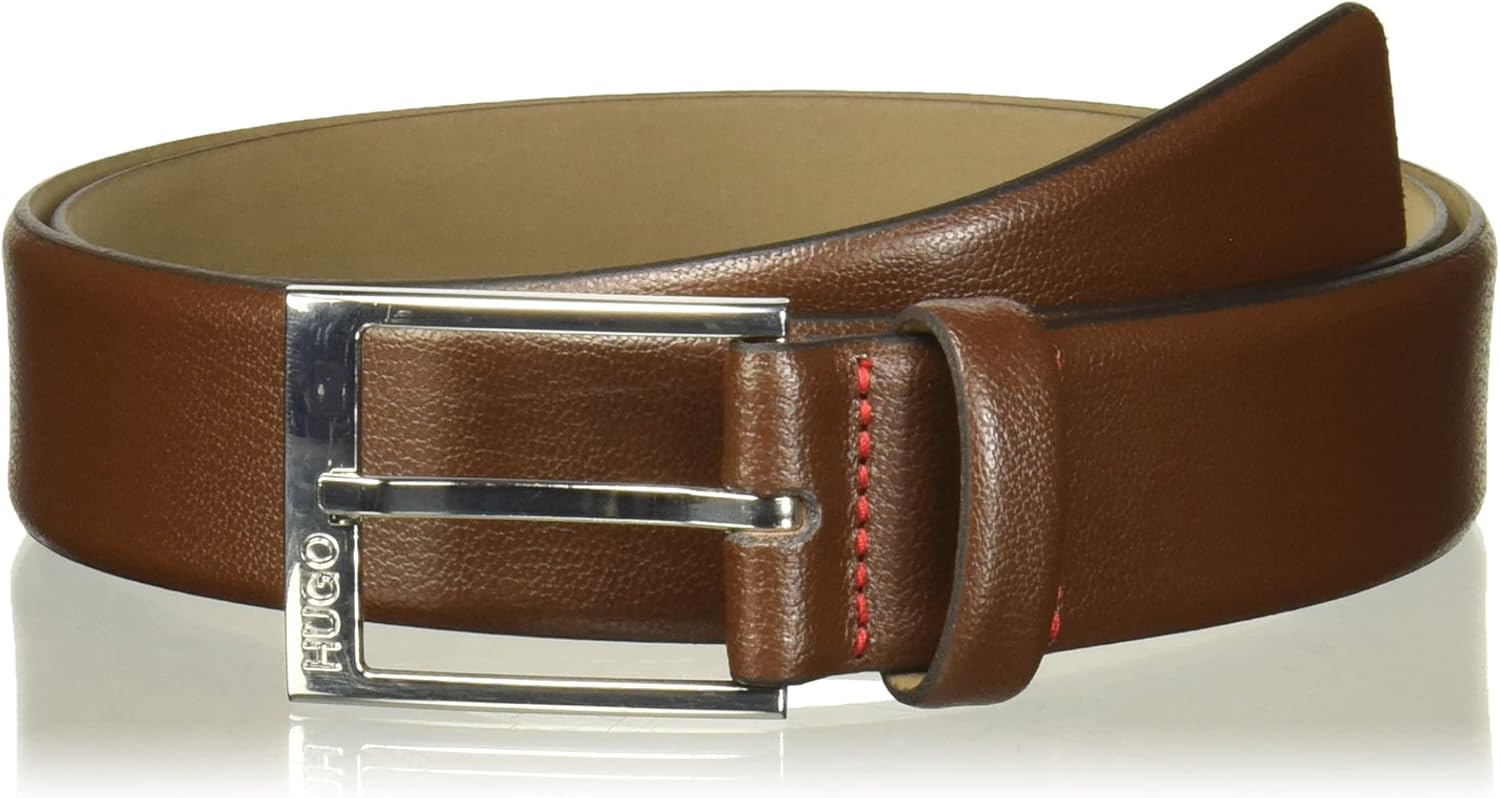 

HUGO мужской ремень из зернистой кожи Gellot, Dark Brown