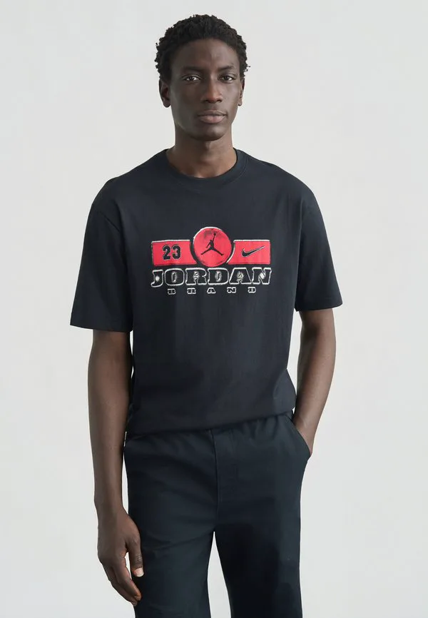 Футболка с принтом команды «стальные лошадки» Jordan, Black/Gym Red