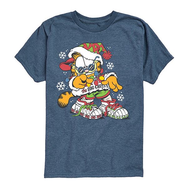 

Футболка с принтом Garfield the Big Chris K для мальчиков 8-20 Licensed Character, Heather Blue
