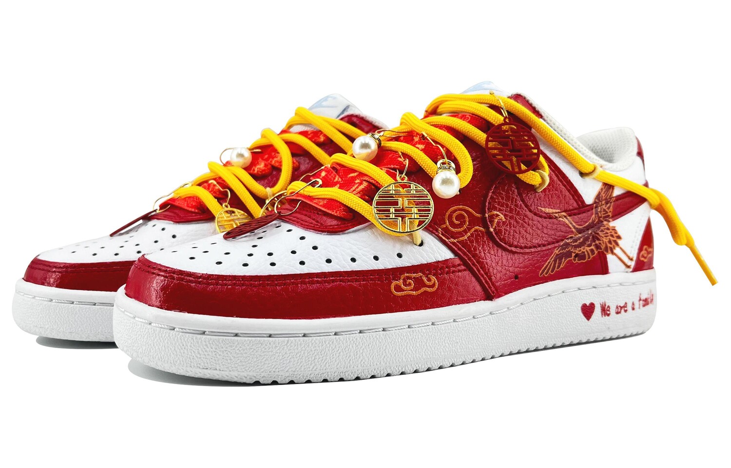

Кроссовки Nike Court Vision 1 Skateboard Shoes Women's Low-Top Red