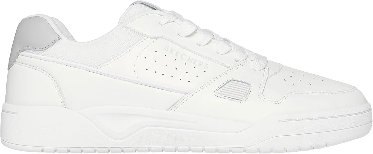 Мужские кроссовки Skechers Koopa Harry Kane Court Trainers, White Leather Suede Mesh Trim — фото 2
