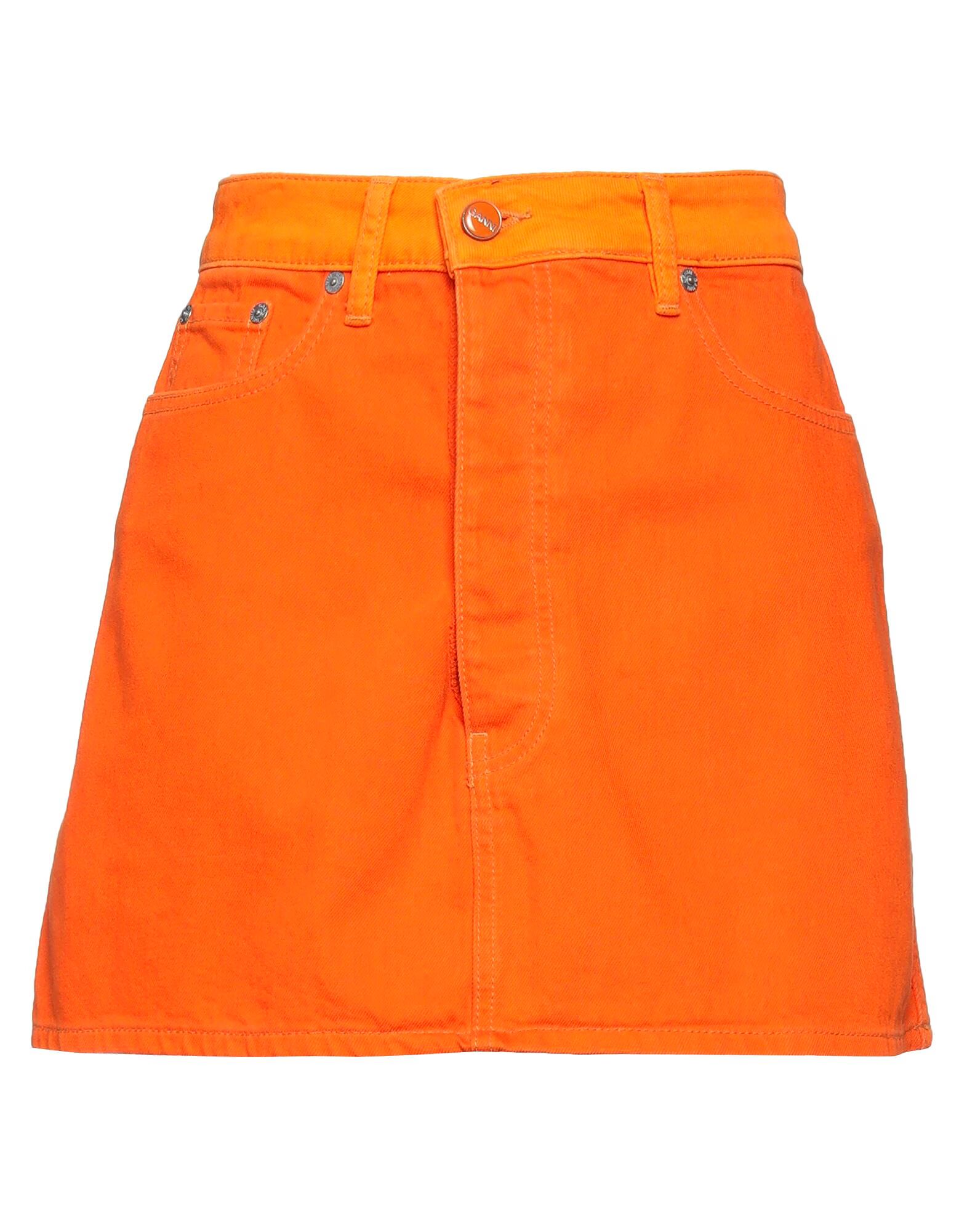 

Джинсовая юбка Ganni, оранжевый