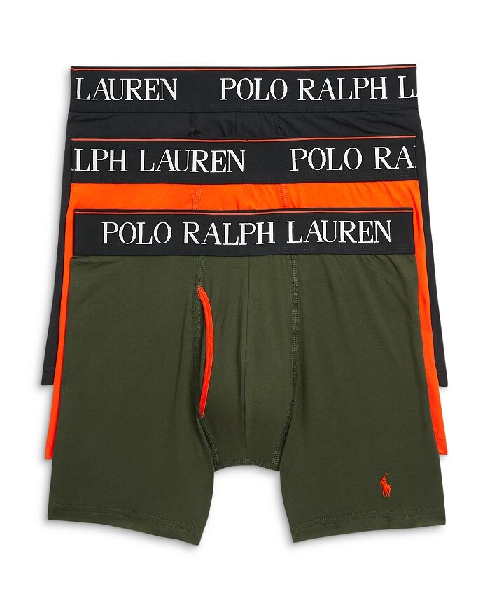 

Трусы-боксеры с логотипом на поясе Polo Ralph Lauren, набор из 3 шт, мультиколор