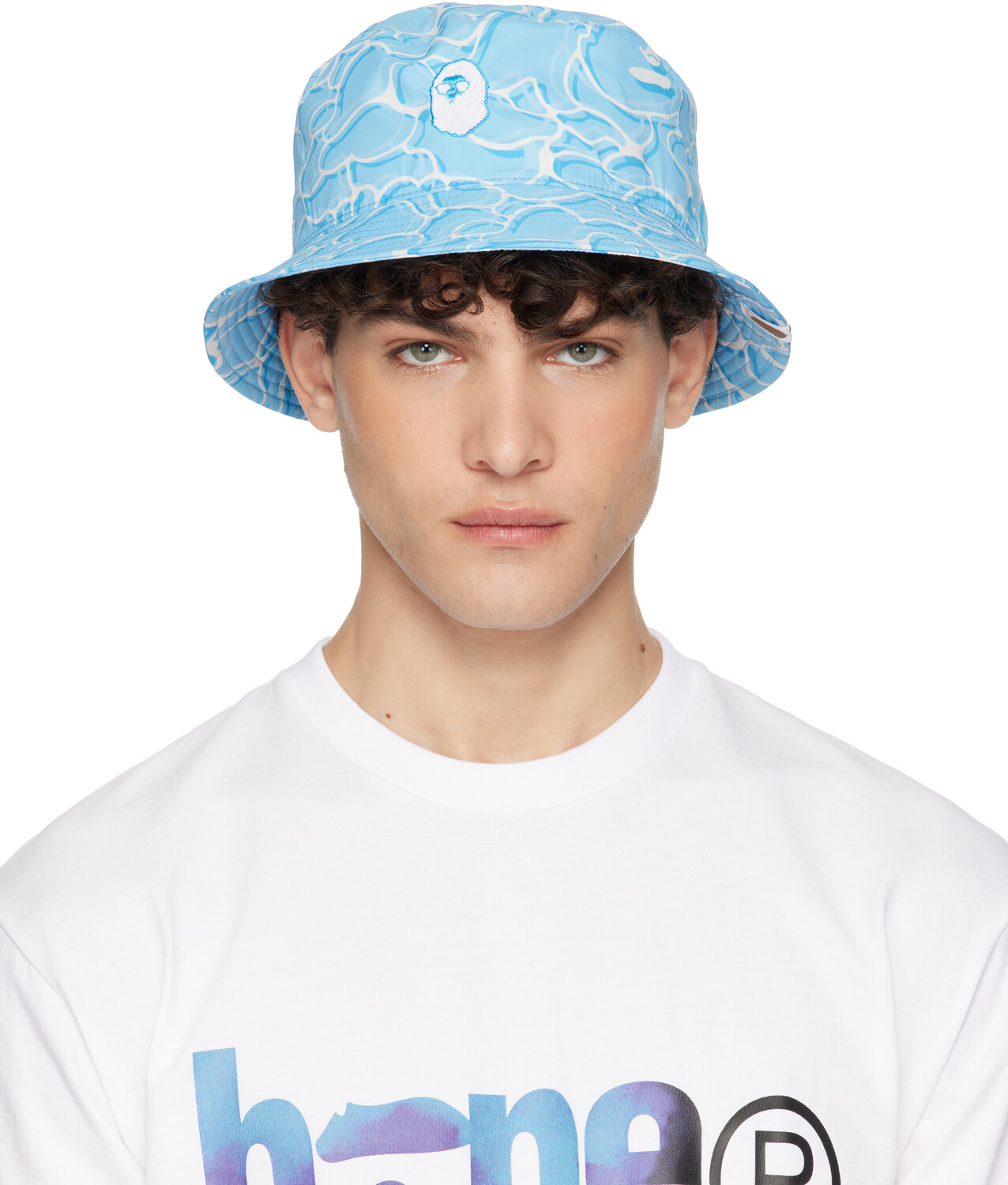 

Панама с камуфляжным логотипом ABC BAPE, синий