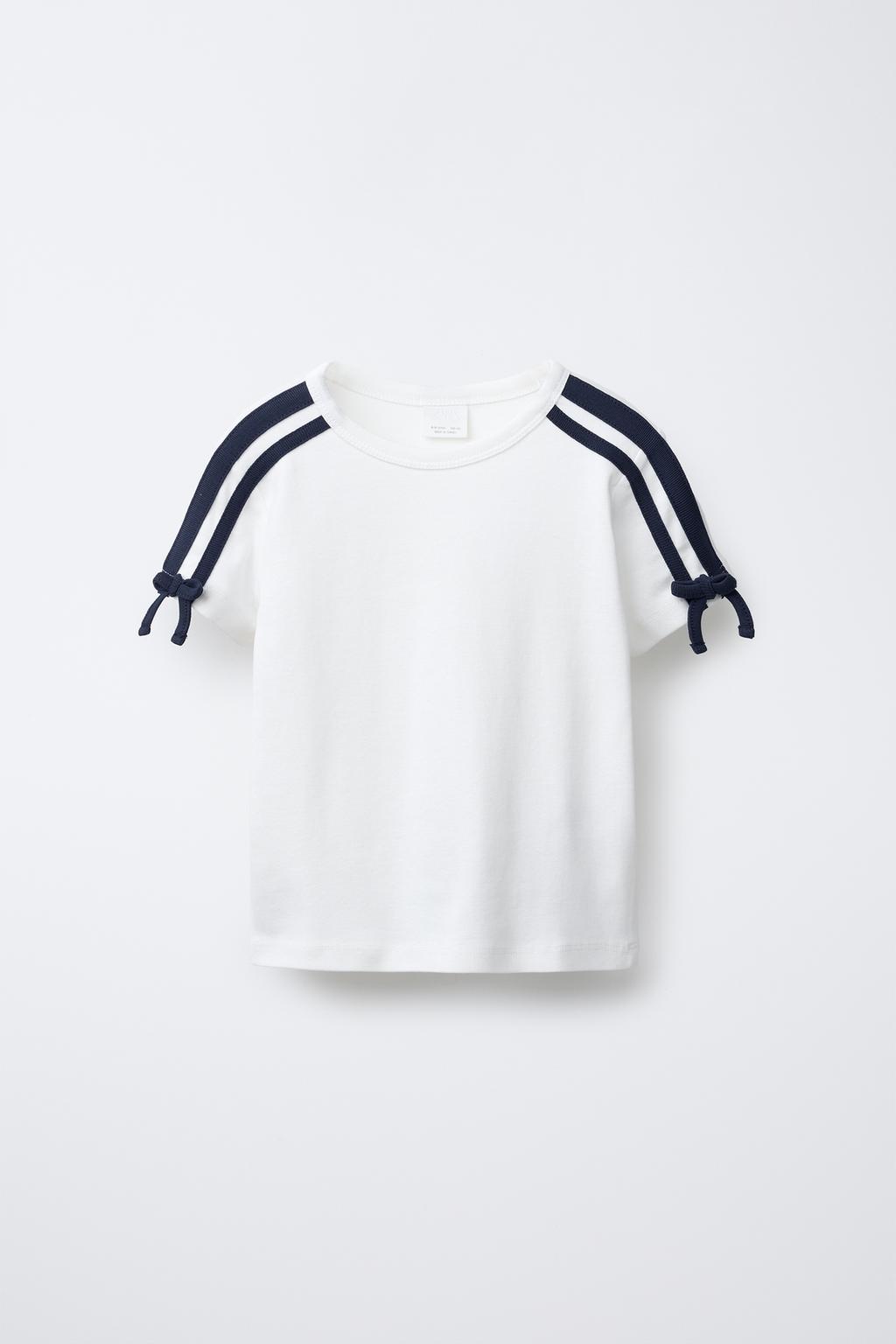 

Футболка с бантиком ZARA, белый