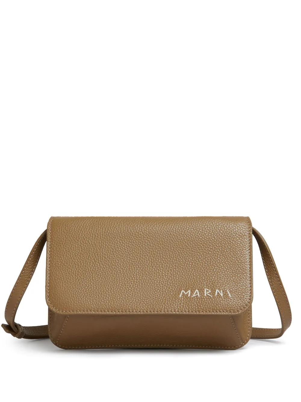 

Сумка на плечо с вышитым логотипом Marni, коричневый