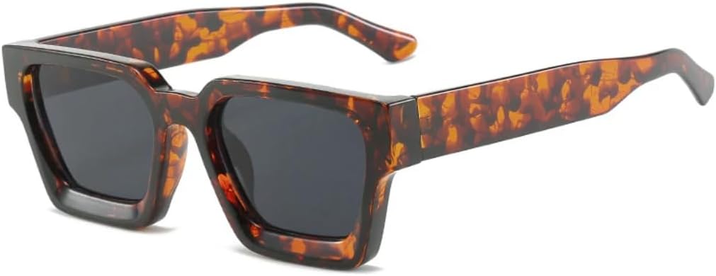 

Модные женские солнцезащитные очки класса люкс в стиле ретро, ​​мужские трендовые очки с леопардовым принтом, сине-зеленые, с защитой от УФ-излучения UV400 UUPTTPL, Leopard Grey