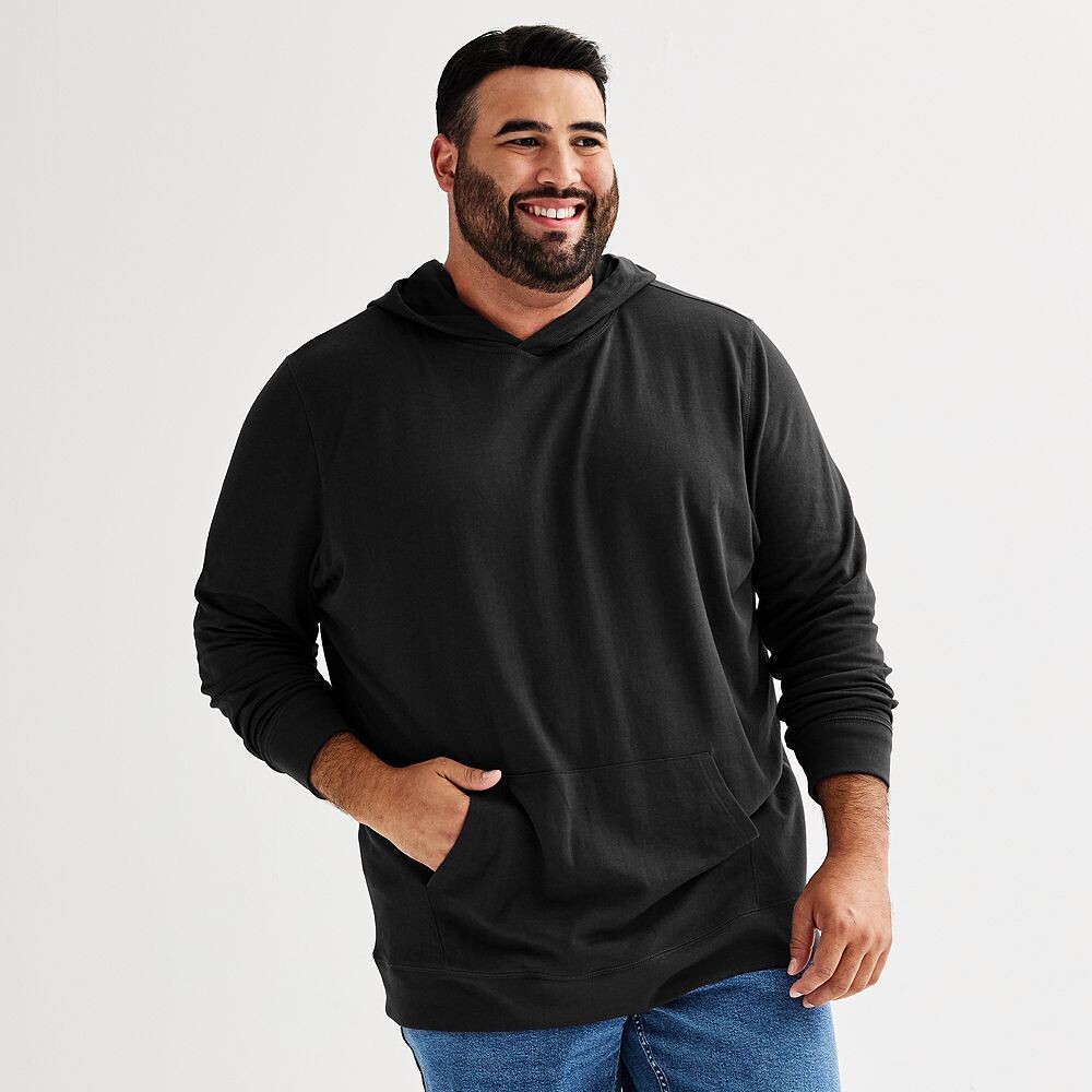 

Толстовка Big & Tall Sonoma Goods For Life Supersoft двойной вязки, черный