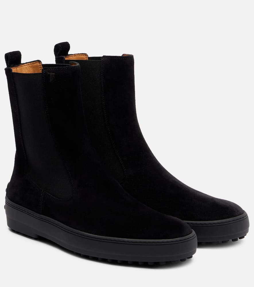 Замшевые гоммино ботинки по щиколотку Tod's, Nero