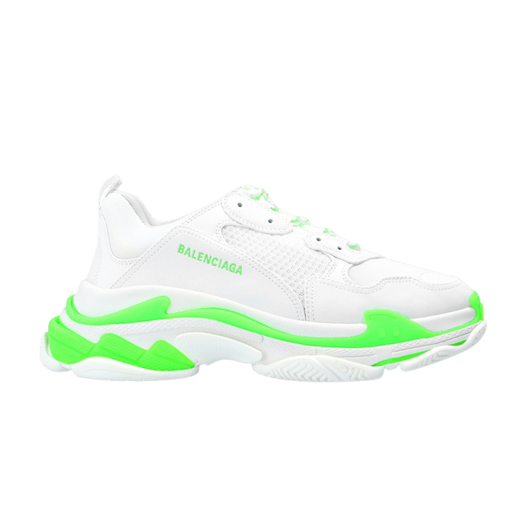 

Кроссовки Balenciaga Triple S Sneaker 'White Fluo Green', белый