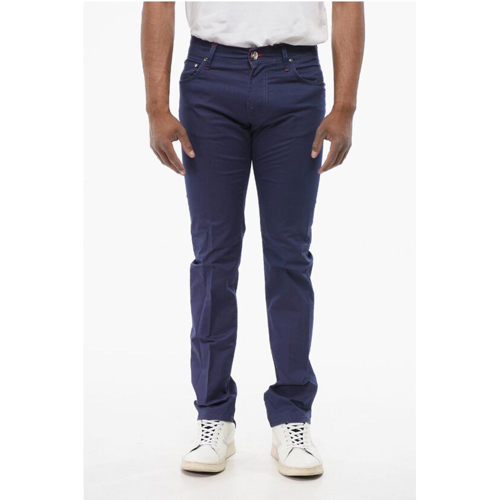 

Брюки из хлопка с эффектом стирки Corneliani, Purple