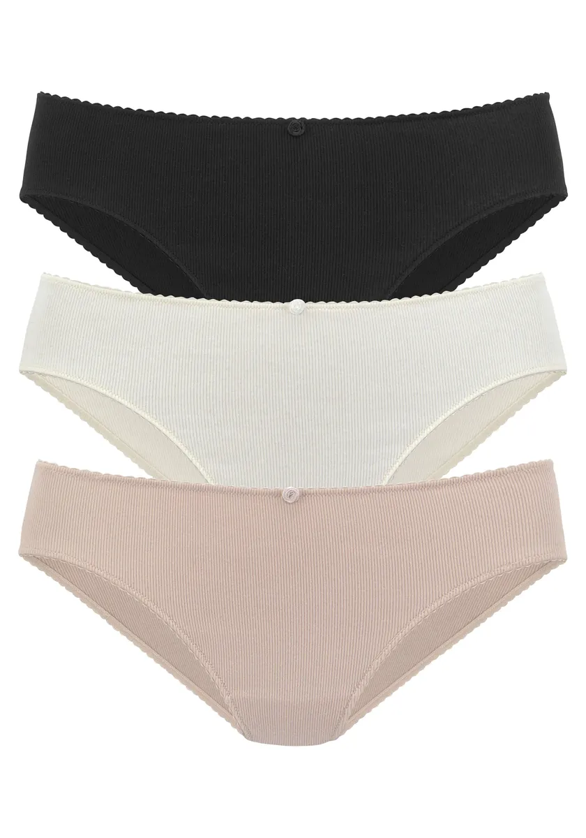 

Трусики Vivance Jazz-Pants (3 шт.) с изящными розочками спереди, черный