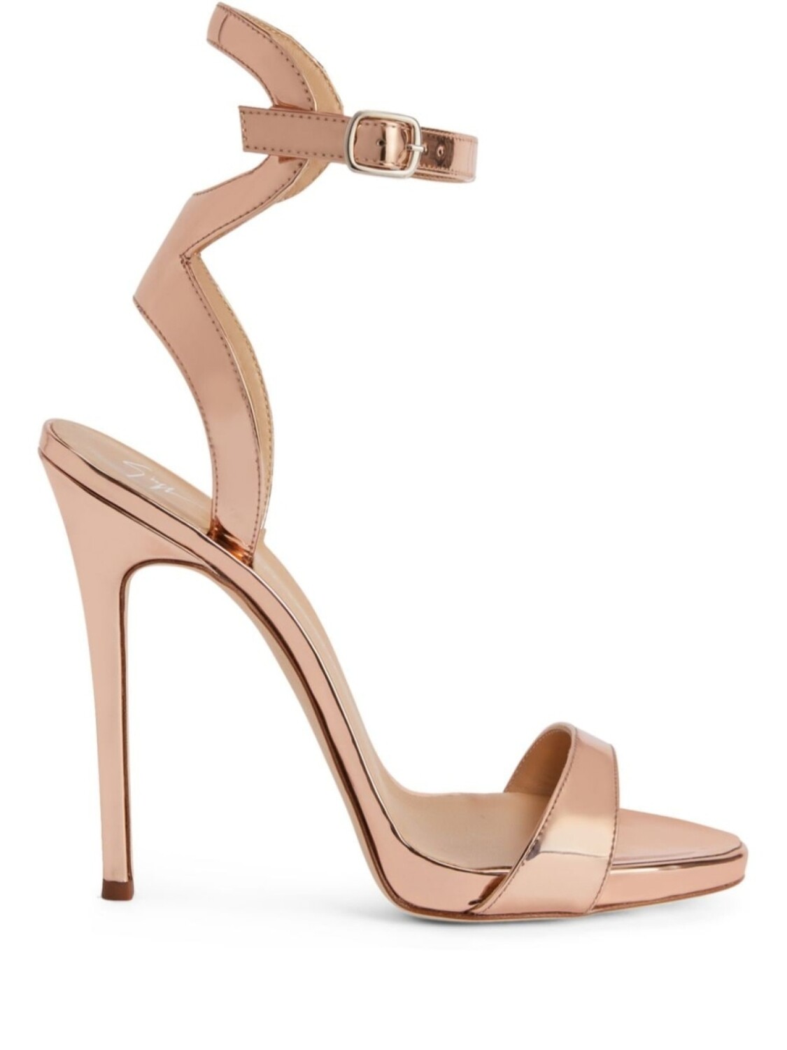 

Giuseppe Zanotti босоножки Gwyneth 120 с эффектом металлик, розовый