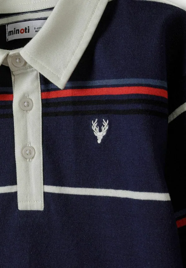 Полосатая футболка с длинными рукавами для регби Minoti, Navy White — фото 4